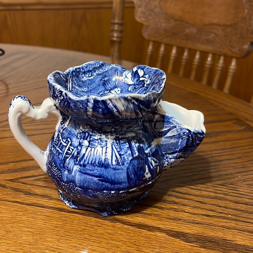 Old Foley James Kent Hand Engraving Shaving Mug from Staffordshire England.